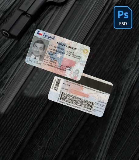 USA Texas driving license (2020 – present) PSD